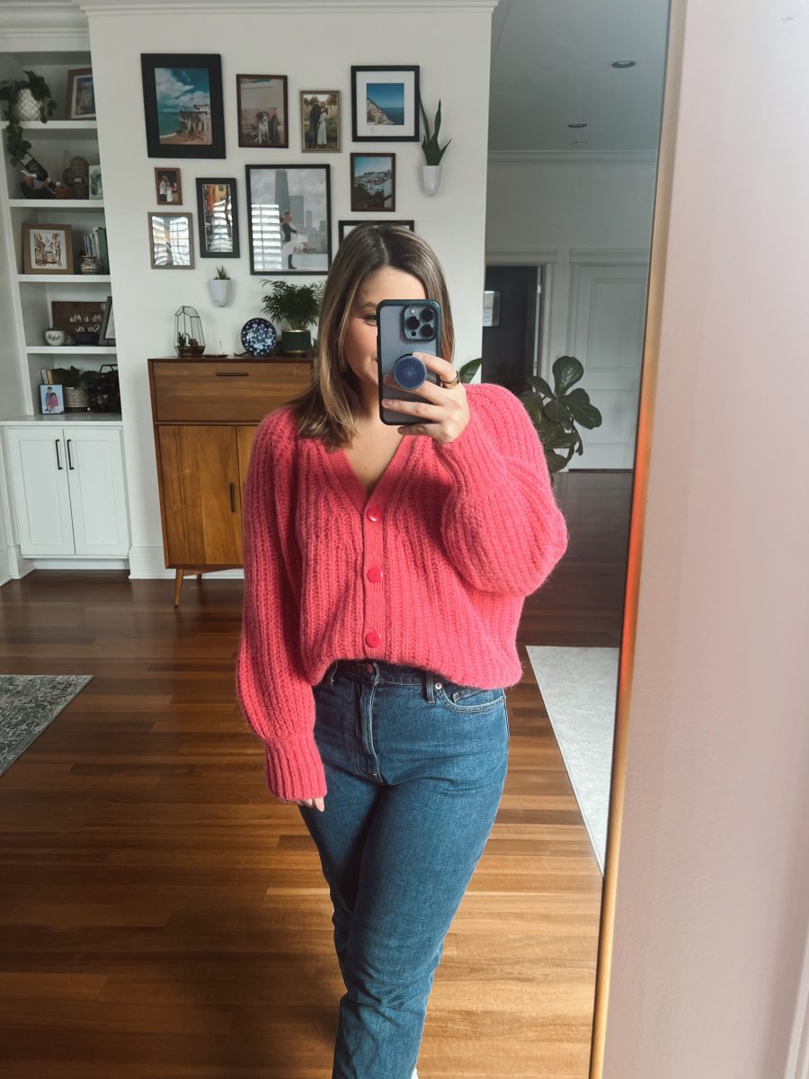 sezane basile cardigan, sezane sizing